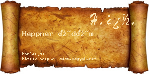 Heppner Ádám névjegykártya